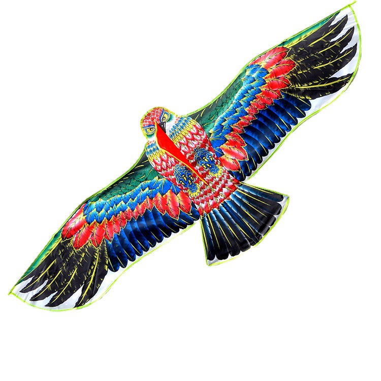 Heat transfer printed bright fabric 1.6-meter eagle kite flat eagle, bright color, easy to fly and sell, factory wholesale Item Picture