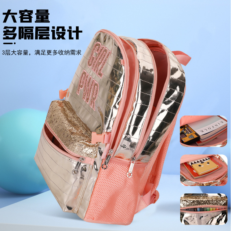 儿童休闲双肩包实物图