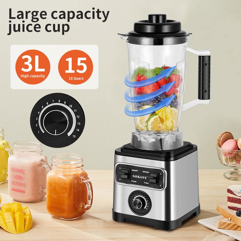 New SOKANY3333 blender, a household three-in-one meat grinder, bean grinder, ice crusher, food processor, juicer and blender details Picture