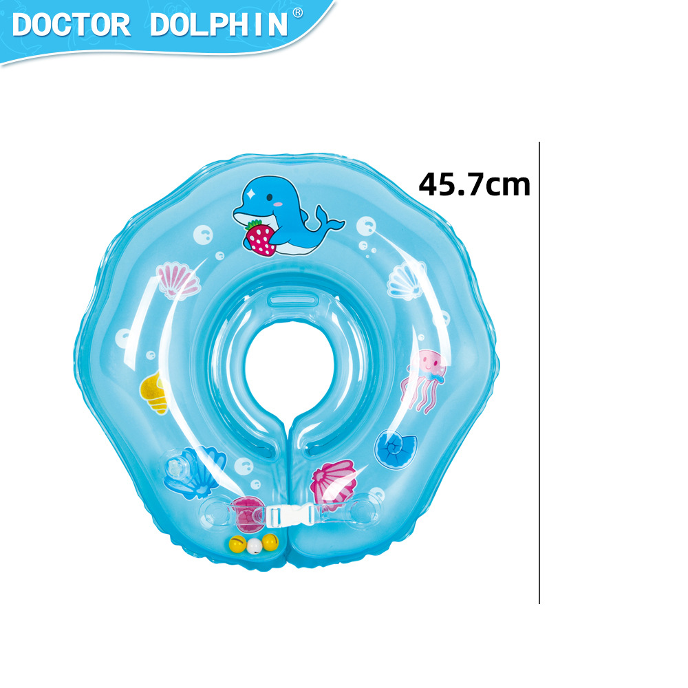 Doctor Dolphin Baby Neck Pool Auxiliary Swimming Ring Spot Wholesale Children's Double Air Bag Swimming Ring Spot Wholesale Specification drawing