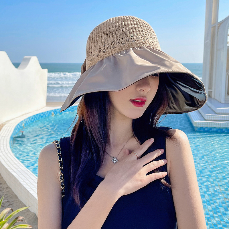 Fashionable and versatile summer hats, sunshade women's wide-brimmed hats, UV protection, face protection, sun protection, fisherman's wide-brimmed hats Application Scenario
