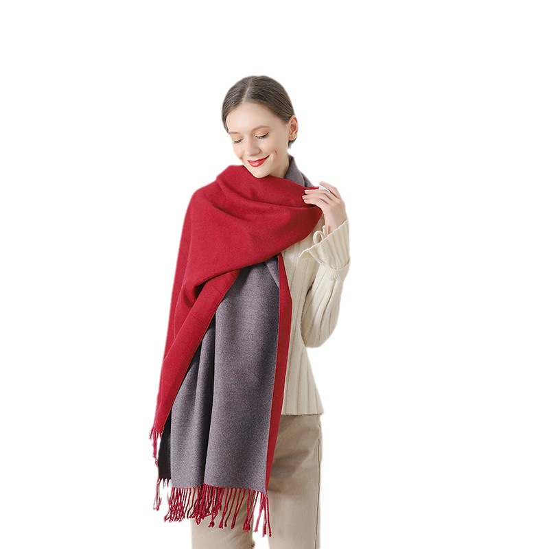 Wool Cashmere Scarf Winter Explosion Women Shawl Autumn And Winter Scarf Women 2024 New Double-Sided Scarf Wholesale Item Picture