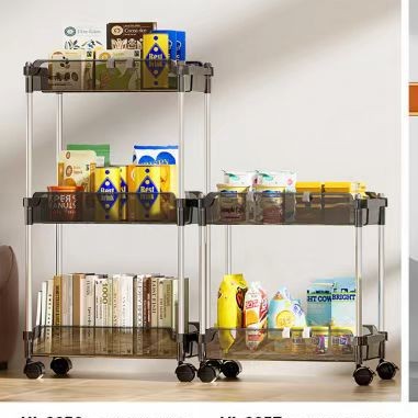 Multi-functional multi-layer bathroom telescopic joint storage rack, floor-standing multi-layer trolley storage rack for home use Item Picture