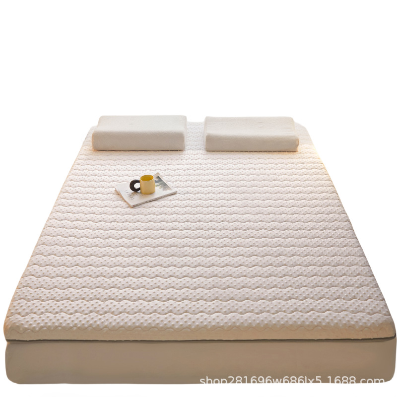 乳胶床垫加厚白底实物图