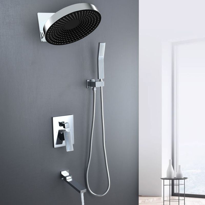 All Copper Hidden Hot And Cold Water Mixing Valve Hotel Bathroom Toilet Hidden Wall Shower Shower Set details Picture