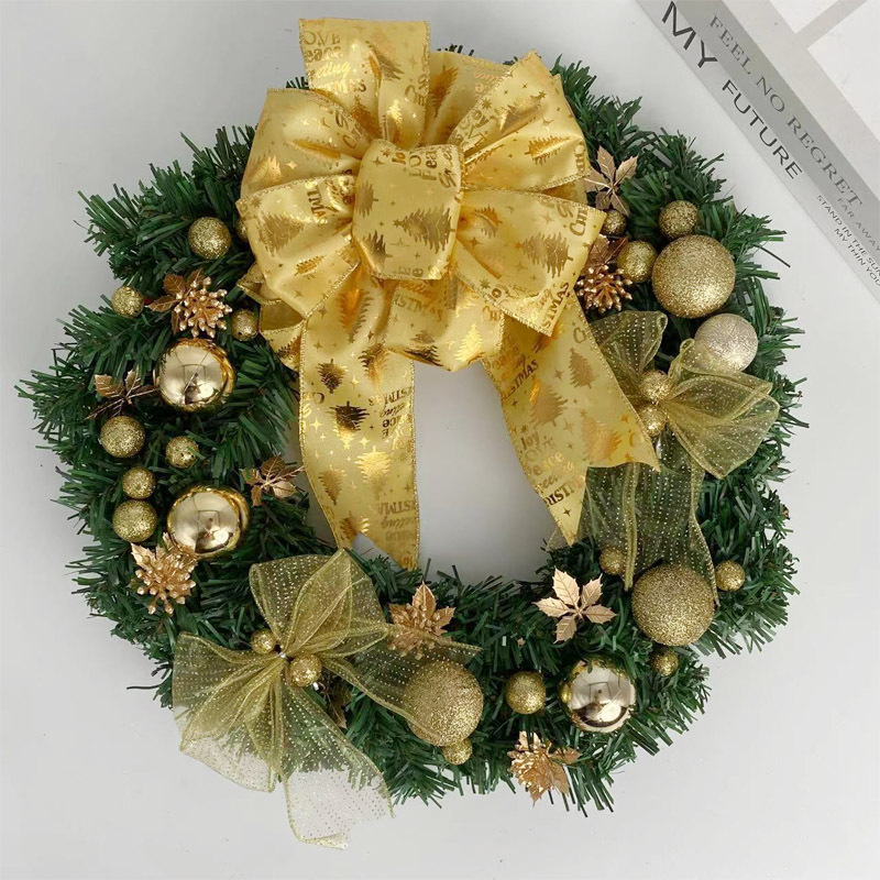 Factory Direct Bows Christmas Wreaths Holiday Parties Advent Christmas Wreaths Door Hanging Wreaths Christmas Decorations Specification drawing