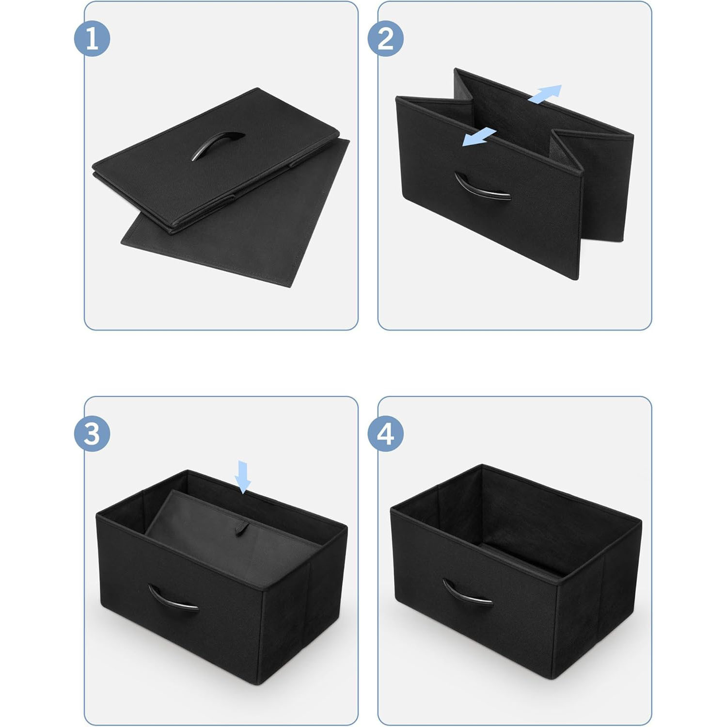 布艺家用抽屉式收纳衣物卧室简易收纳盒可折叠便携式收纳柜亚马逊细节图
