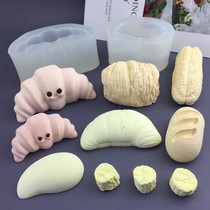 Artificial long fried croissant mango meat pinch silicone mold Aromatherapy candle drop plaster decorative baking mold
