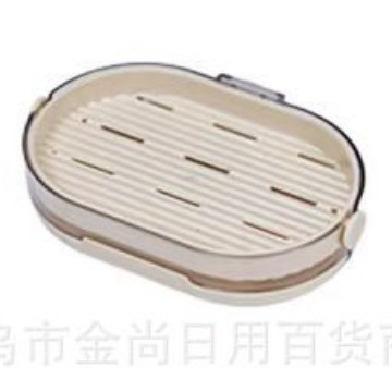 Simple, modern and light luxury single-layer wall-mounted soap box, high appearance level, no water accumulation, bathroom soap box, household with draining function Item Picture