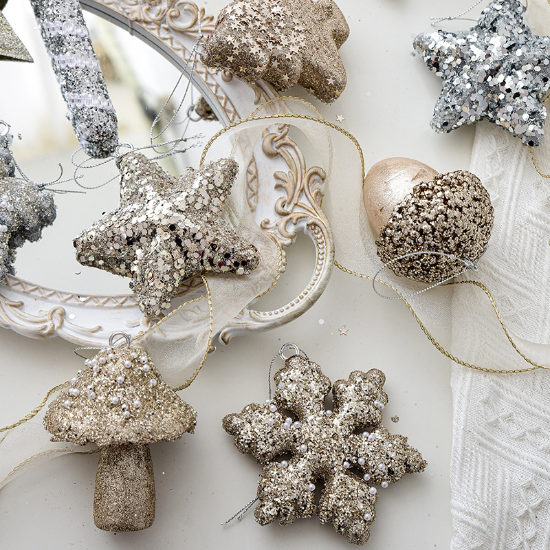圣诞球吊球蘑菇雪花圣诞树挂饰彩球装饰挂件圣诞节装饰品详情图2