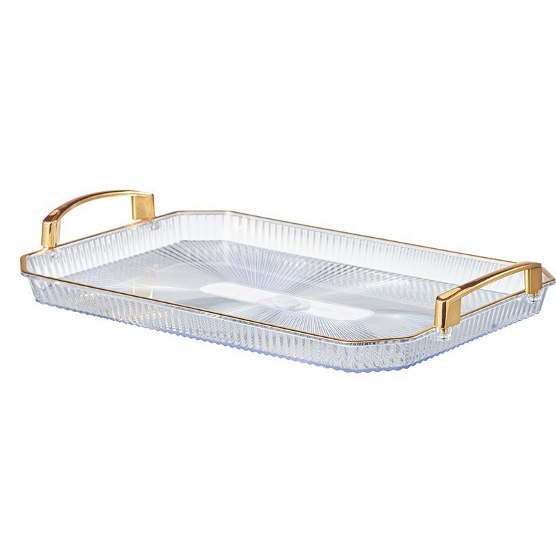 Phnom Penh transparent fruit plate, plastic PET tabletop, hand-held large plate, hotel reception coffee table, fruit basket manufacturer wholesale Item Picture