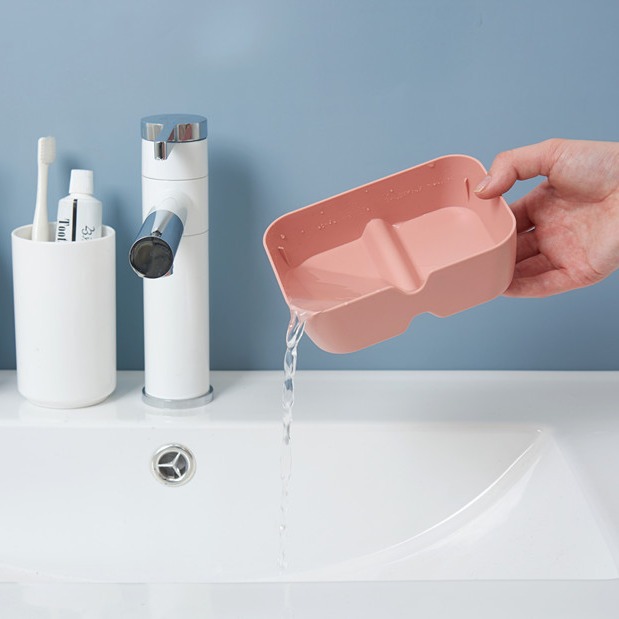 Plastic bathroom storage box, soap box, PP smiling soap box, soap box Item Picture