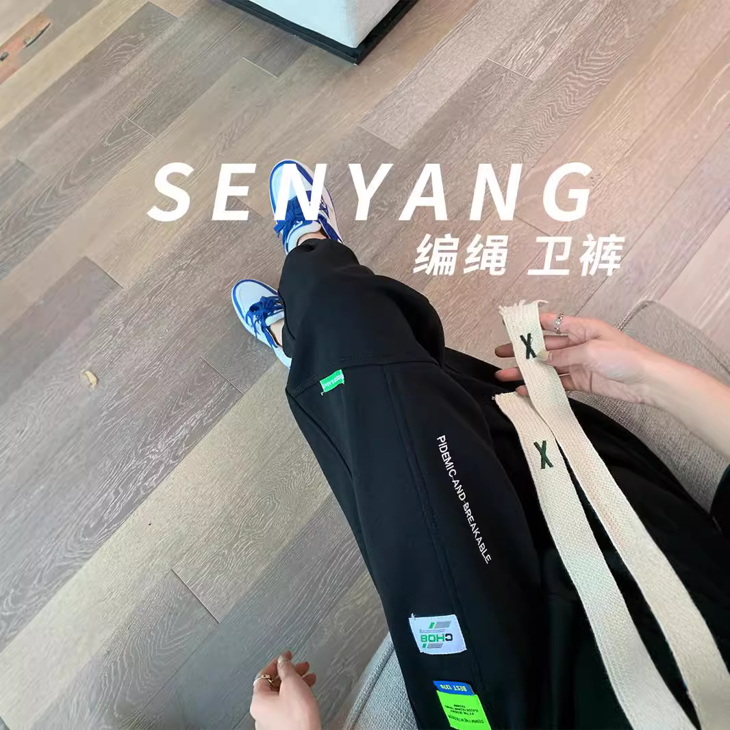 加绒裤妈妈直筒/女裤女高腰休闲/卫裤女秋款/裤子/卡通睡裤产品图