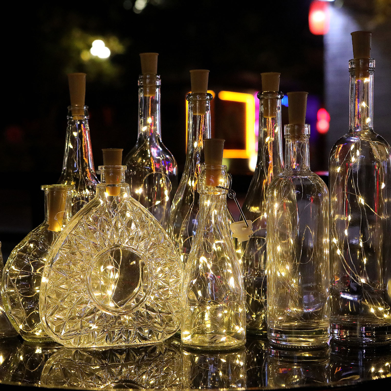 Wine bottle stopper lamp, decorative color light string, festival atmosphere light, Internet celebrity party night light, luminous light, flashing light, LED string light Specification image