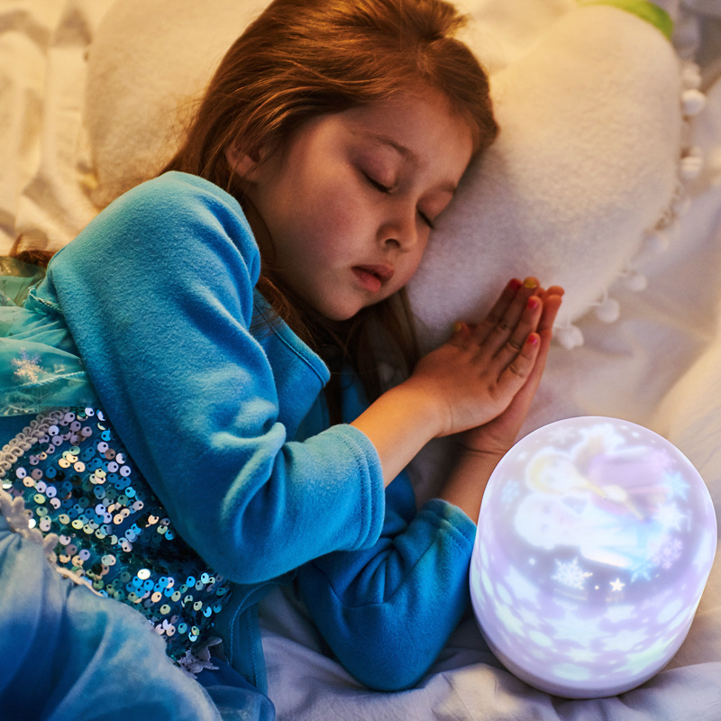 Children's creative birthday gifts: Toys, dreamy starry sky projector, girl Elsa, romantic bedroom atmosphere, night light Specification image
