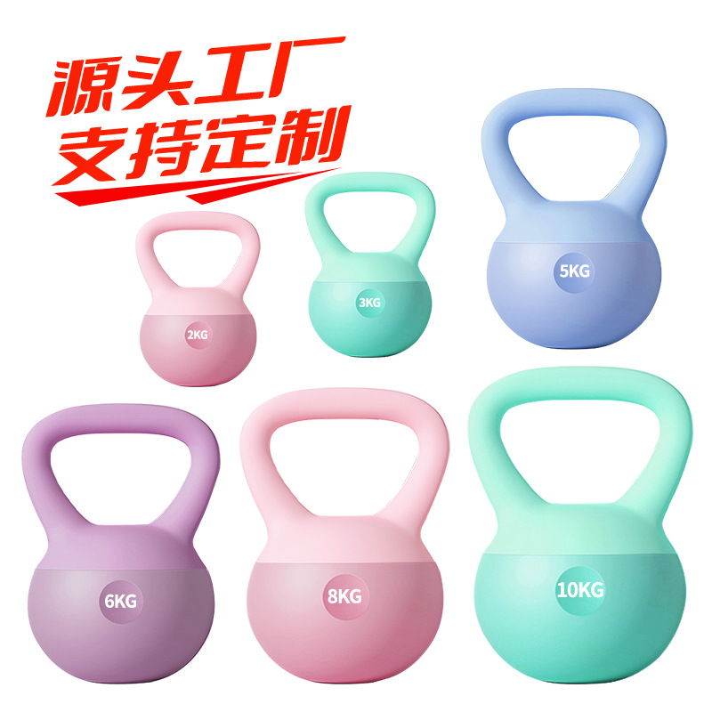 软壶铃女士哑铃提壶翘臀深蹲力量训练神器男运动健身器材软底壶玲