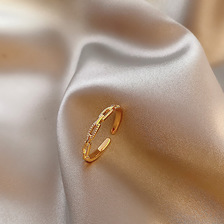 韩版抖音网红个性戒指创意时尚链条指环气质轻奢精致设计感戒指