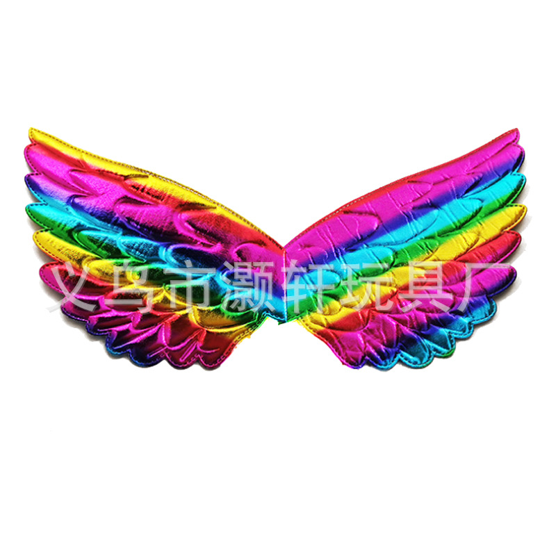 Cross border first birthday party decoration angel AB cloth bronzing size child princess wings Item Picture
