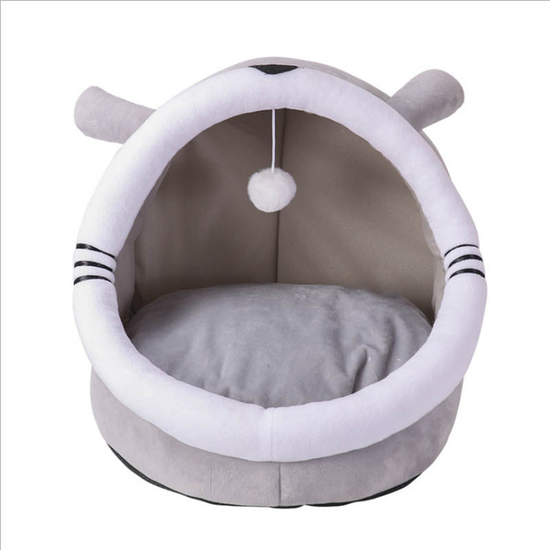 Cat bed all-season universal winter warm cat supplies, semi-enclosed cat house sleeping bed, pet dog bed, summer Item Picture