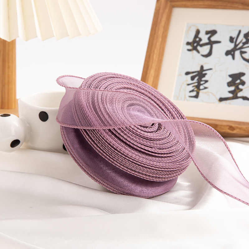 Wholesale manufacturer of large-sized fishtail yarn ribbons, with fresh flowers, baked woven ribbons, wavy yarn, bow ribbons in stock details Picture