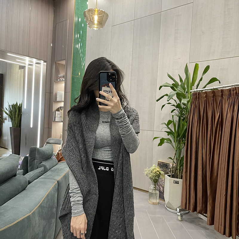Wholesale Winter New Korean Couples All The Warm Shawl Thick Knit Twist Monochrome Imitation Cashmere Scarf details Picture