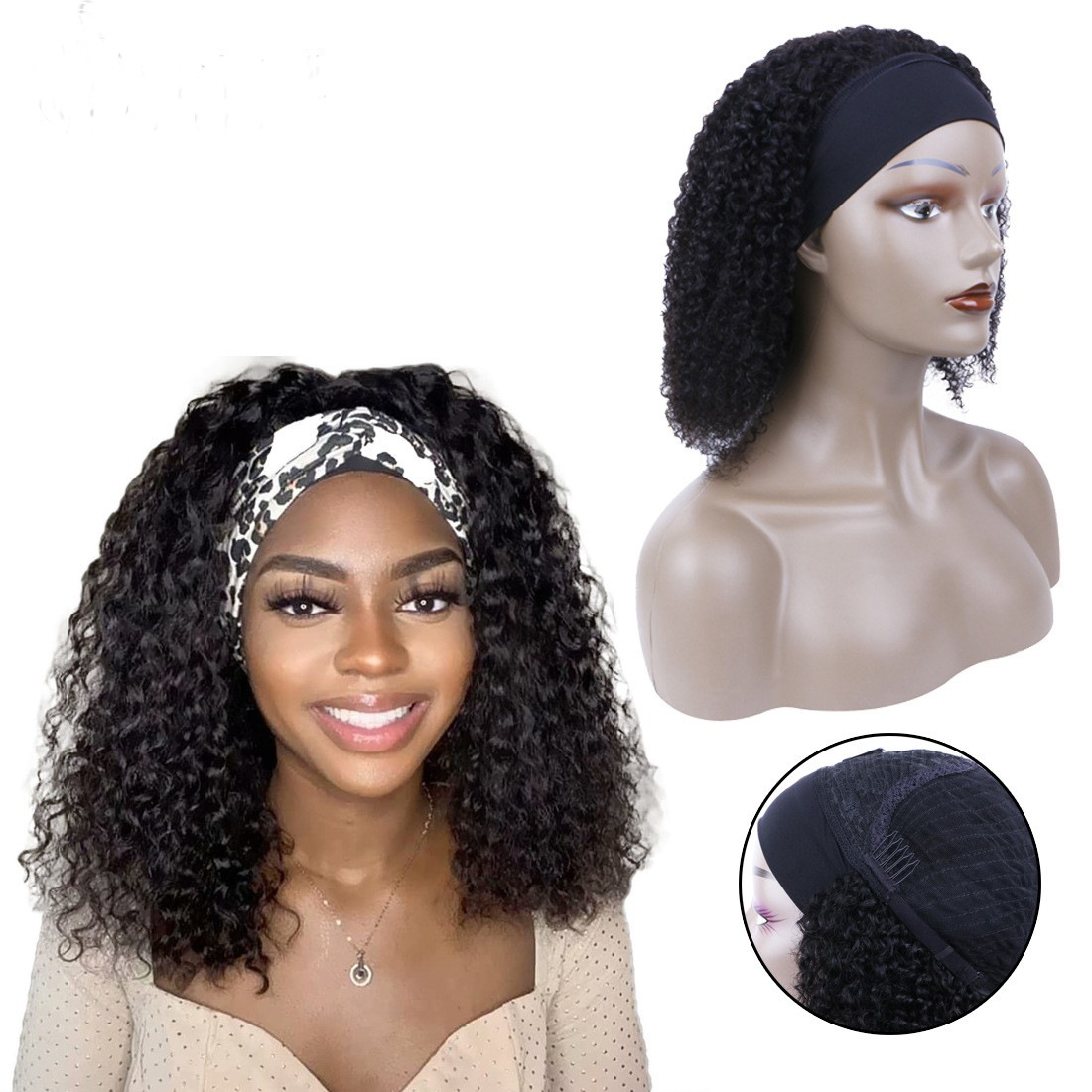 غطاء شعر طويل مجعد في لفيفة شعر منفوش منفوش منفوش details Picture