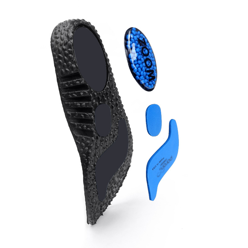 Amazon Zoom Popcorn Air Cushion Inside Increase Shock Absorption Boost Deodorant Absorption Sweat Absorption Men And Women Poron Sports Insoles Specification drawing