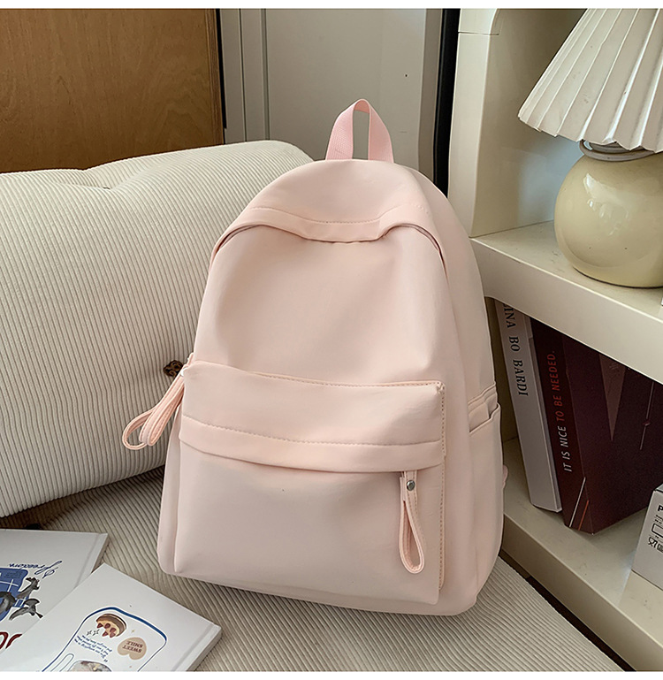 书包女ins 小清新高中生双肩包女纯色少女旅行背包男耐磨休闲背包详情37
