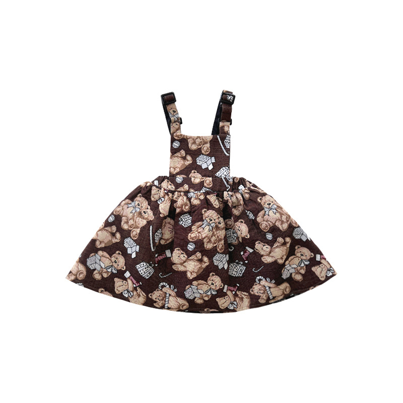 Miaoxuan Children's Clothing 2022 Autumn New Girls' Dress, Korean children's clothing, girls' autumn wear, stylish embroidered halter dress Item Picture