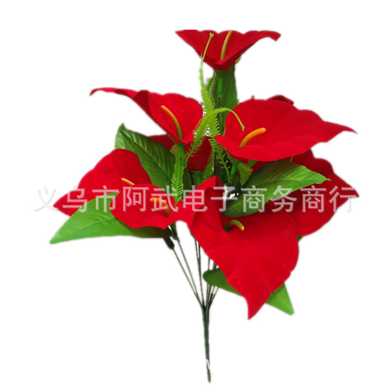 High-end and light luxury faux flower art, velvet fabric, calla lily flower heads, flower decorations, flower arrangements and flower ornaments Specification image