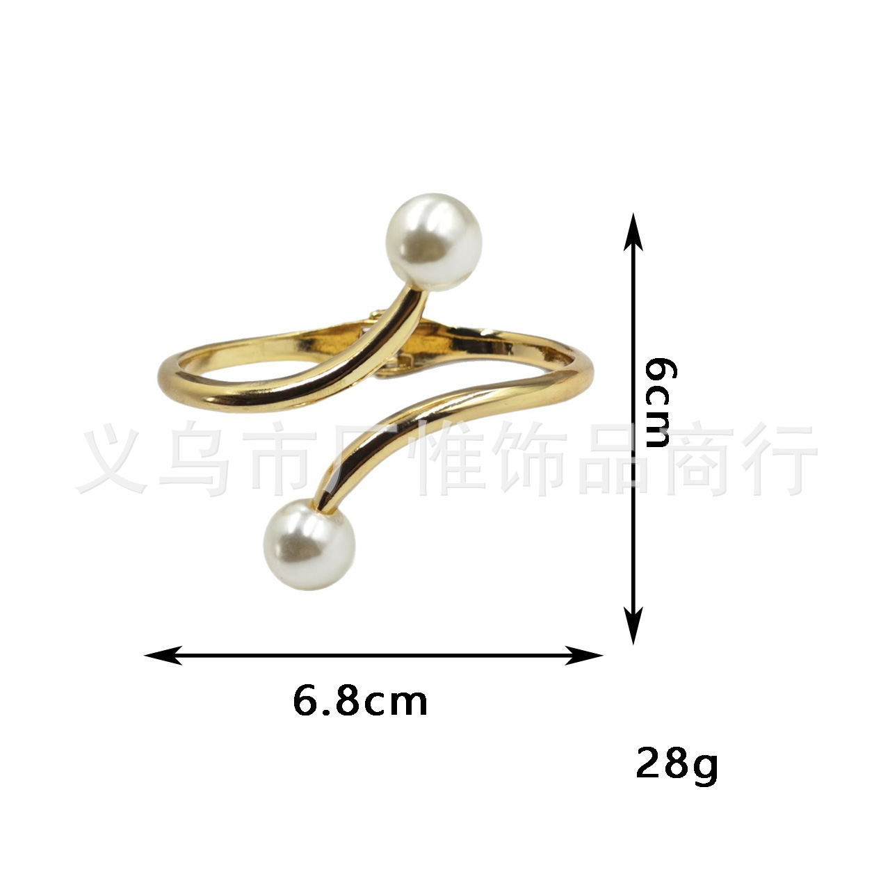 猫眼石手镯/叮当镯/手镯/沙金/欧美手镯白底实物图