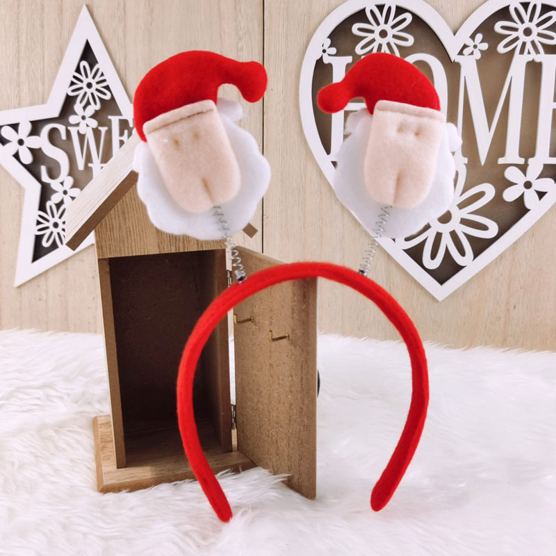 Christmas adult hair bands, children's holiday Santa Claus headbands, female Internet celebrity Ins-style hair clips, decorative gifts details Picture