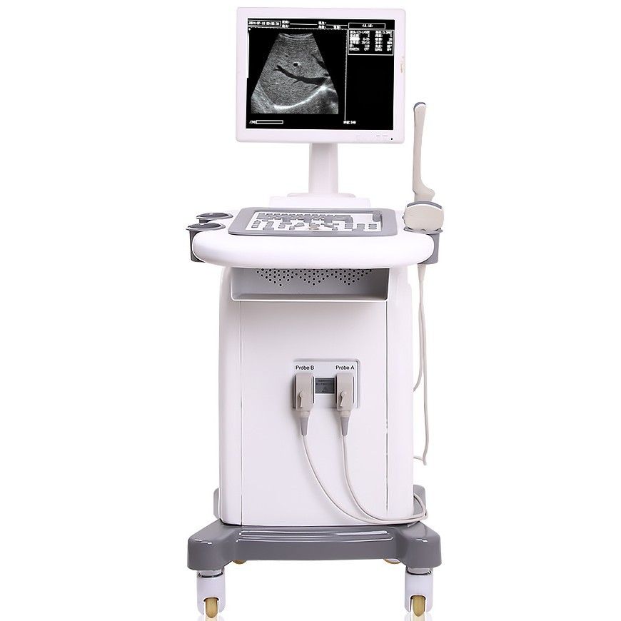 3018II medical B-ultrasound machine, a fully digital trolley black-and-white B-ultrasound machine for human use, is exclusively supplied for foreign trade Item Picture