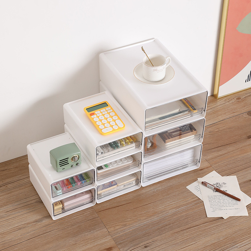 Custom Organizer Box Home Office Dustproof Small Object Transparent Cosmetics File Storage Desktop Storage Box details Picture
