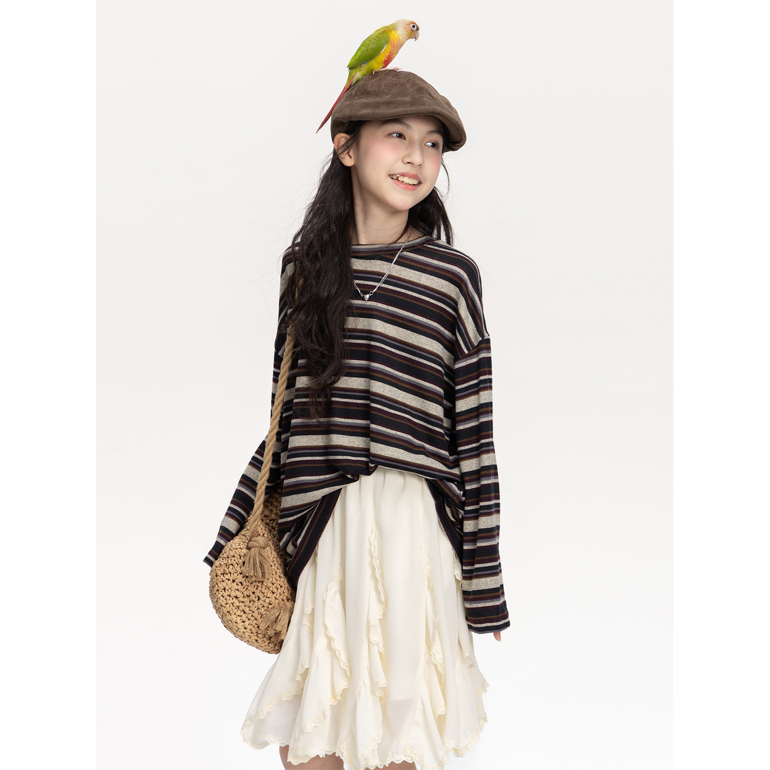 儿童装男童宽松潮牌/Kids/女款格子无袖外衣/石头剪刀布/小孩衣服产品图