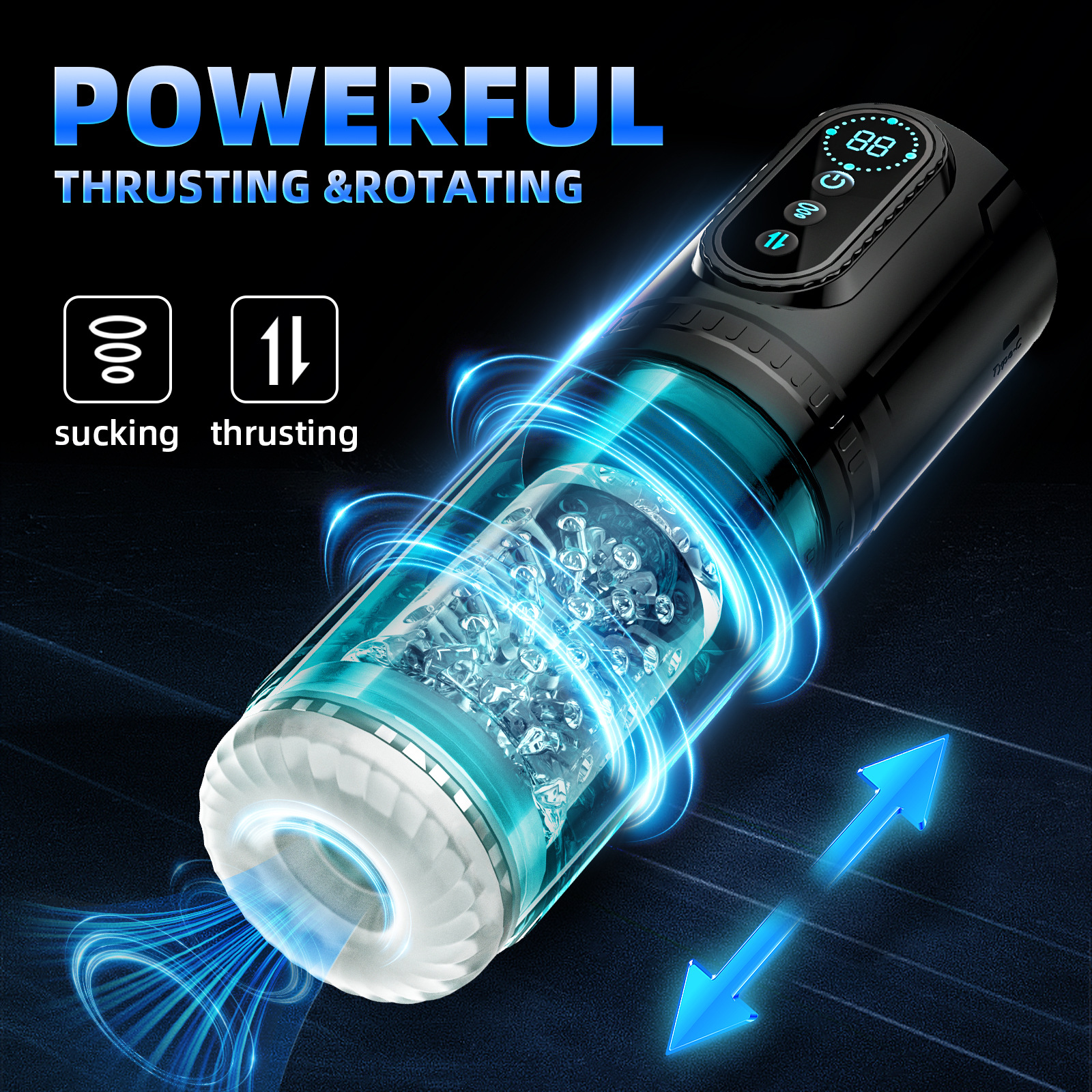 Airplane cup, fully automatic telescopic and rotating sucking masturbation device, male exercise masturbation device, adult sex, male interest Application Scenario