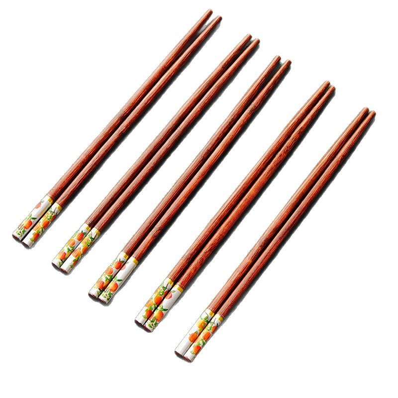 新款国潮柿柿如意筷子中式好寓意餐具餐厅酒店礼品便携柿柿如意印花筷