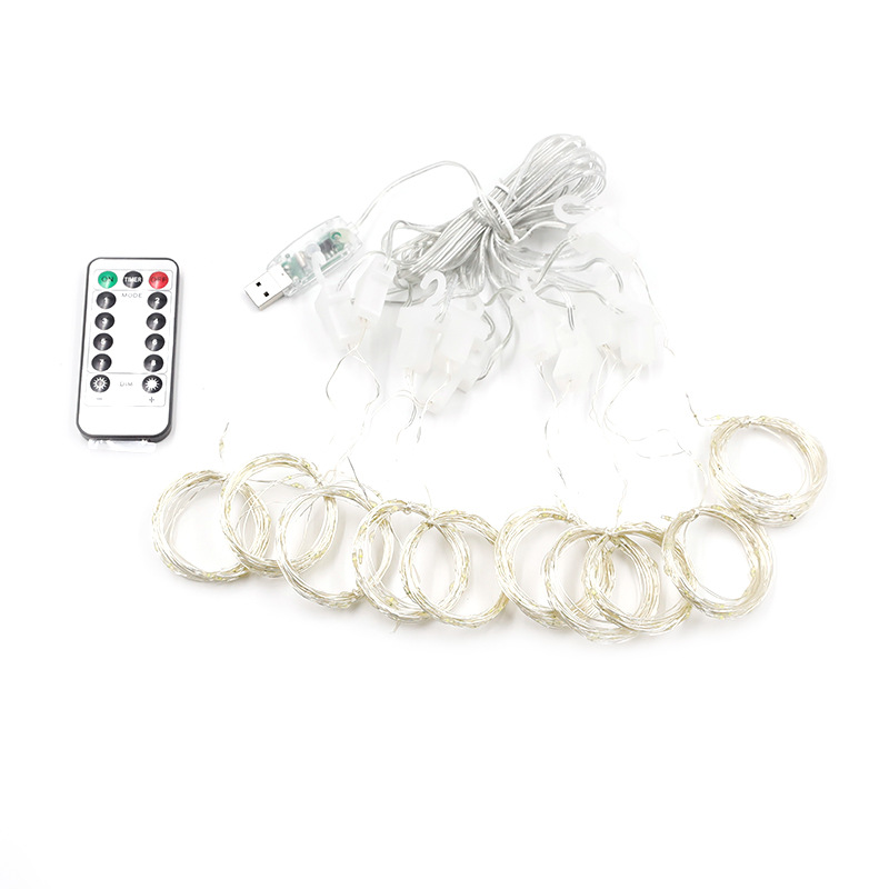 3*3窗帘灯/圣诞灯/灯白底实物图