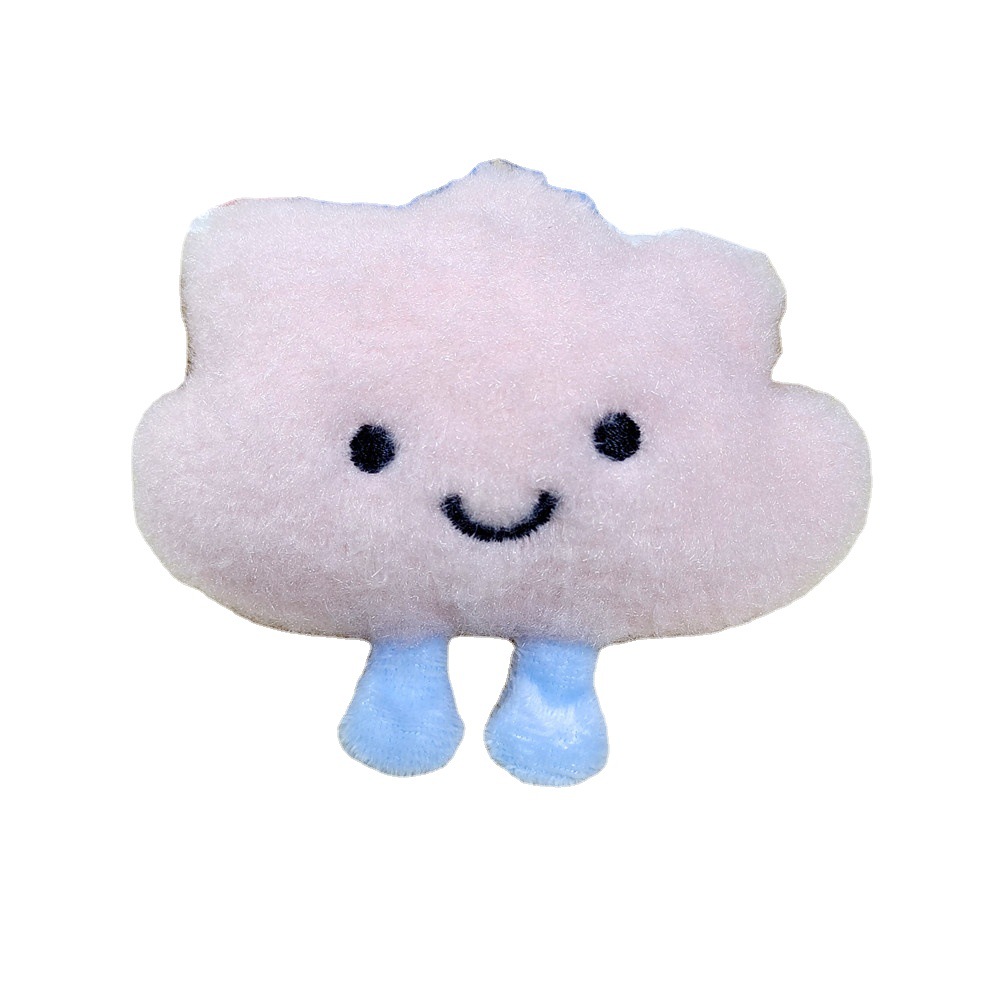 ins red algodón pequeñas nubes chica corazón suave adorable broche correa pies nube blanca polvo nube bolsa llavero colgante Item Picture