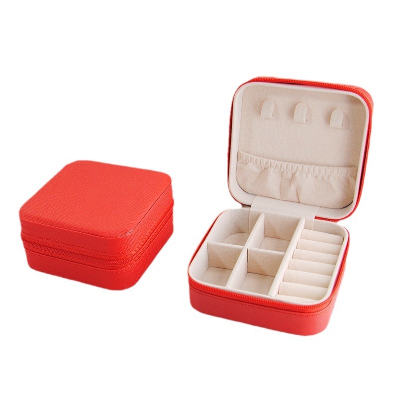 Cross-border jewelry storage box, simple and ins portable accessory storage, stud, necklace, ring, small jewelry box in stock Item Picture