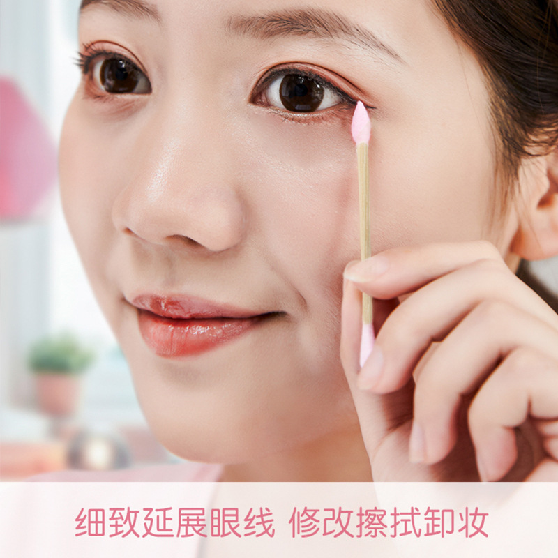 Disposable Makeup Cotton Swabs 300 Boxed Round Tip Pointed Double Tip Cotton Swabs Cleaning Tampon Ear Cotton Swabs Specification drawing