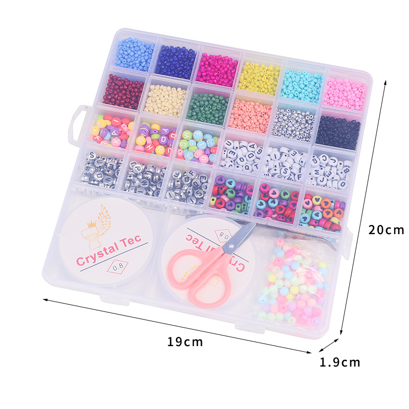 Foreign Trade Cross-Border 26 Gram Beads Acrylic Beads Set Box Children's Toys Diy Beaded Necklace Bracelet Jewelry Application Scenario