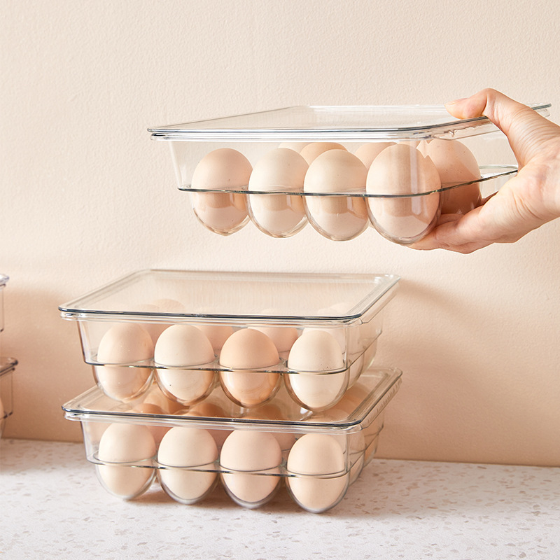 Drawer-type fresh-keeping box, egg-specific kitchen refrigerator egg box, transparent egg storage box, cross-border wholesale details Picture