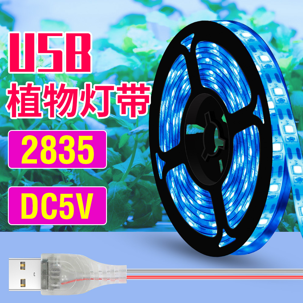 多肉植物补光灯绿植生长灯家用上色USB植物灯带盆栽盆景室内育苗