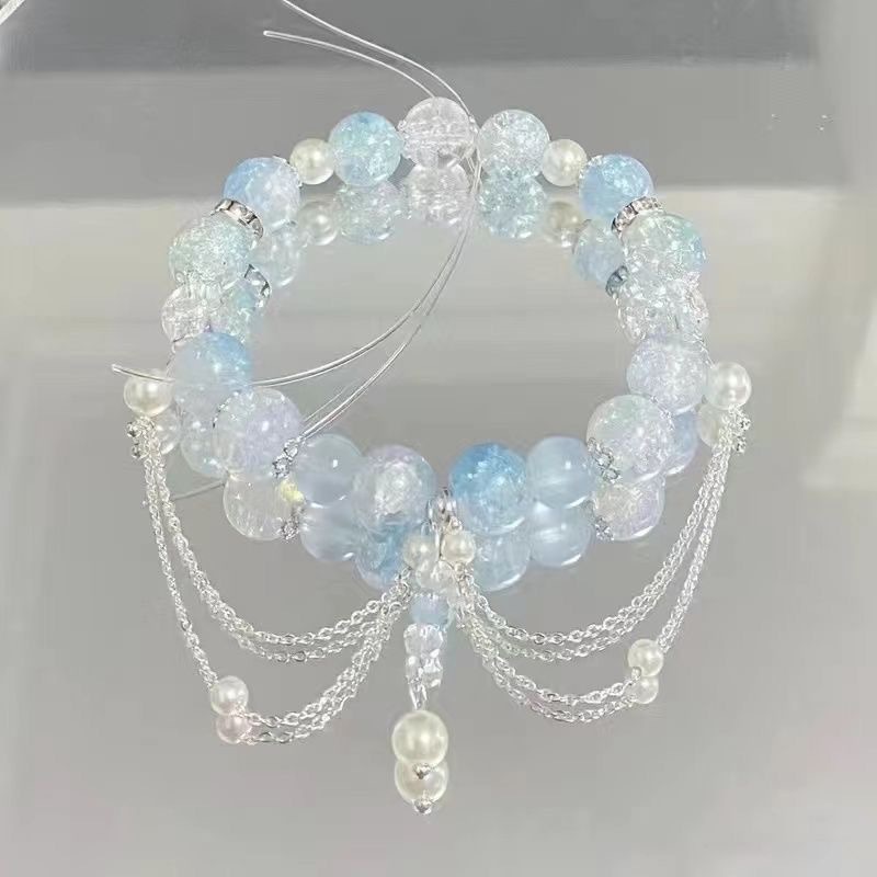 水晶/手链/饰品/水晶手串/水晶手链白底实物图