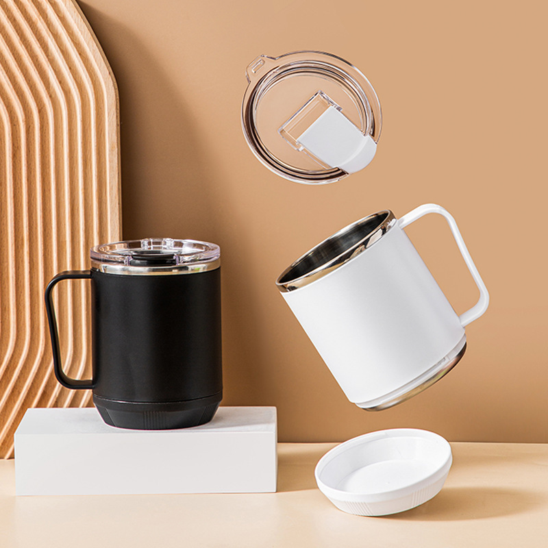 304 stainless steel mugs, high appearance level, household covered cups, couple water cups, coffee cups, covered straw sets details Picture