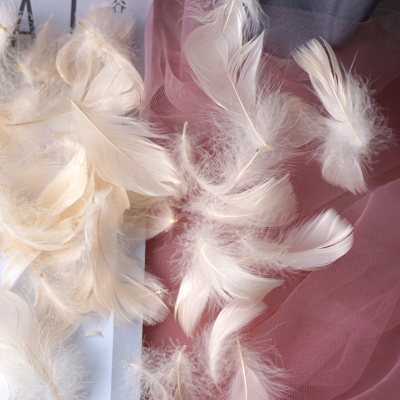 马卡龙彩色小羽毛小飘鹅毛婚礼节日活动舞台装饰礼盒填充材料批发详情17