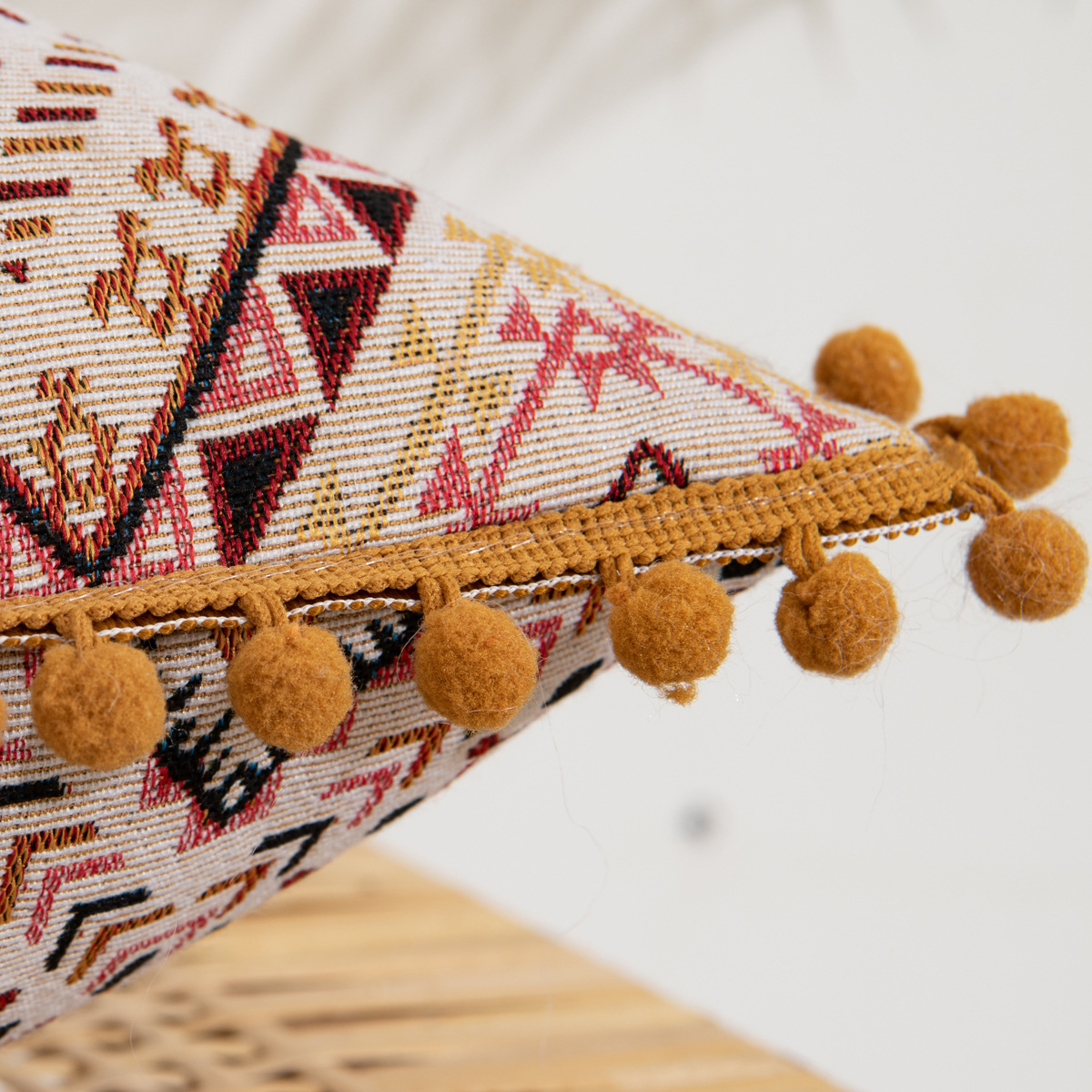 Taobao's best-selling American-style ins Moroccan flower pom-poms geometric throw pillows, cushions and pillowcases Application Scenario