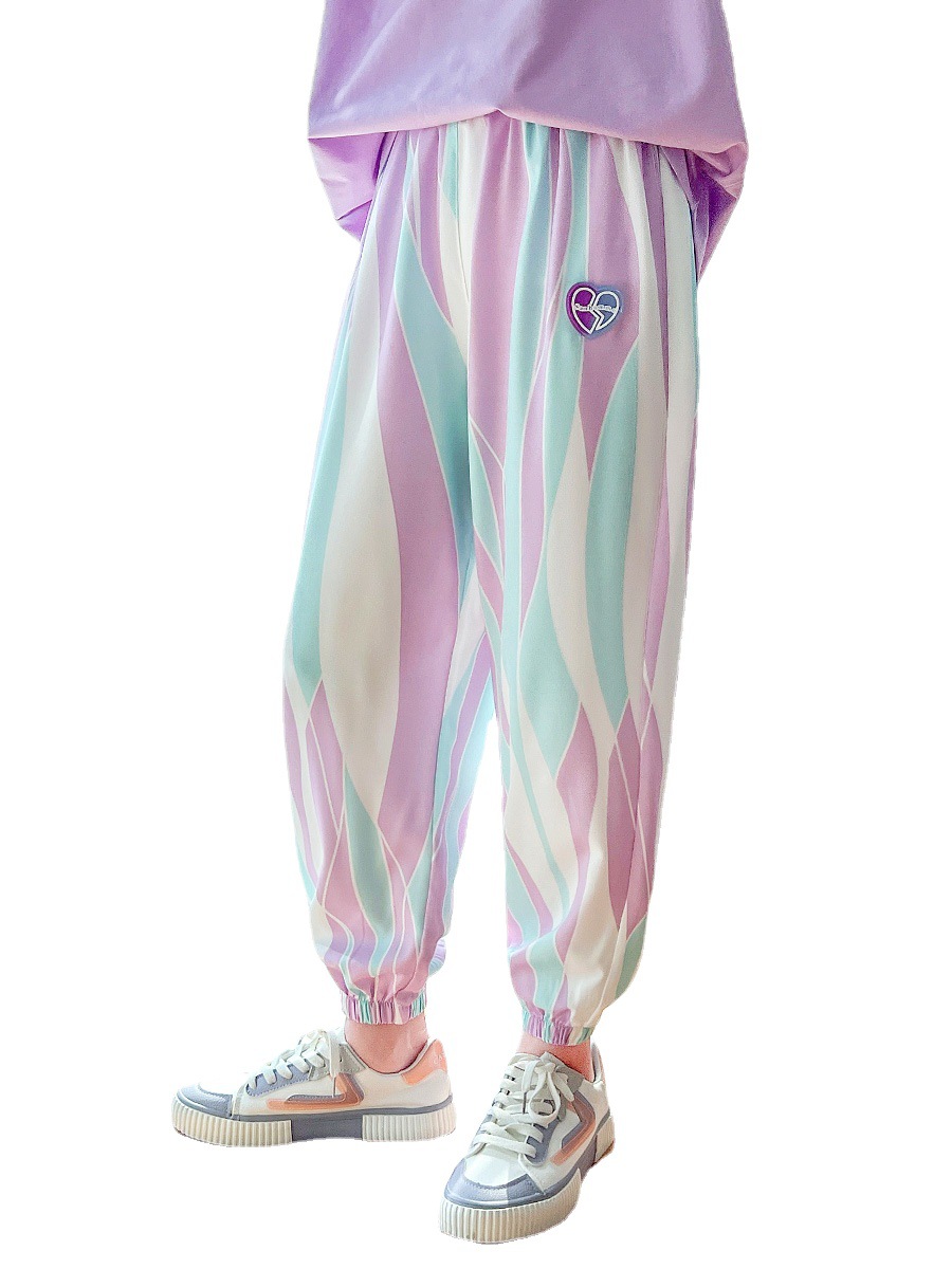 女童裤子新款白底实物图