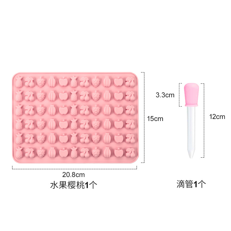 Creative Diy Animal Fruit Silicone Mold Qq Sugar Homemade Jelly Food Grade High Temperature Resistant Gummy Drop Mold Item Picture